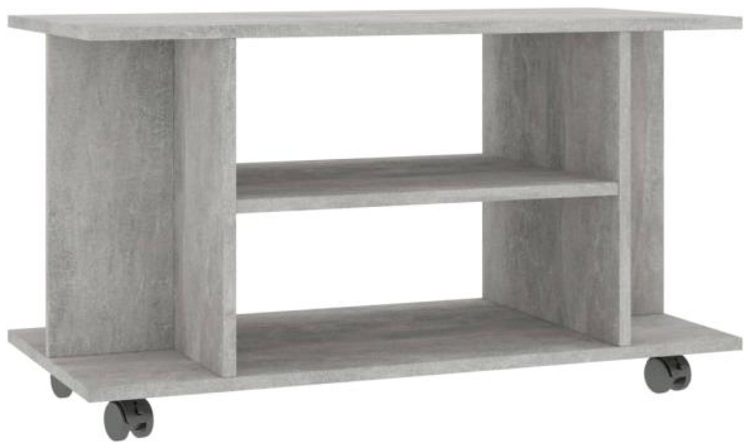 vidaXL TV-Schrank mit Rollen Betongrau 80x40x45 cm Holzwerkstoff 800193 Bild 1