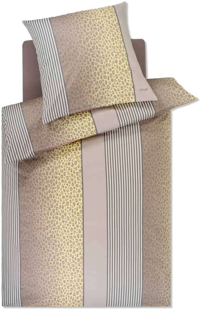 JOOP! Bettwäsche Leo 4112 03 Vanilla Mako Satin 155 x 220 + 80 x 80 cm Bild 1