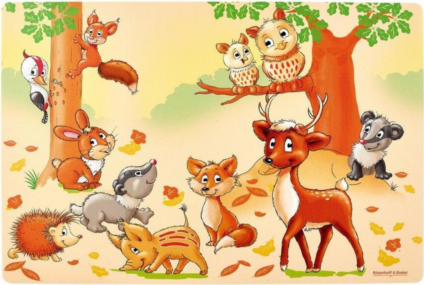 Ritzenhoff & Breker WALDTIERE Platzset 30 x 45 cm Bild 1