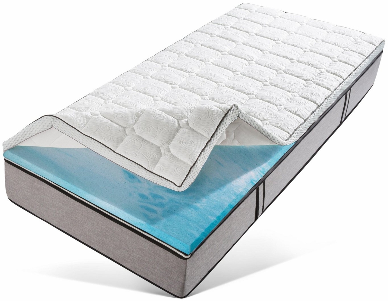 RIBECO, Topper Aaron MAXI, Topper ideal für Boxspringmatratzen, 11 cm hoch, Gelschaum Bild 1