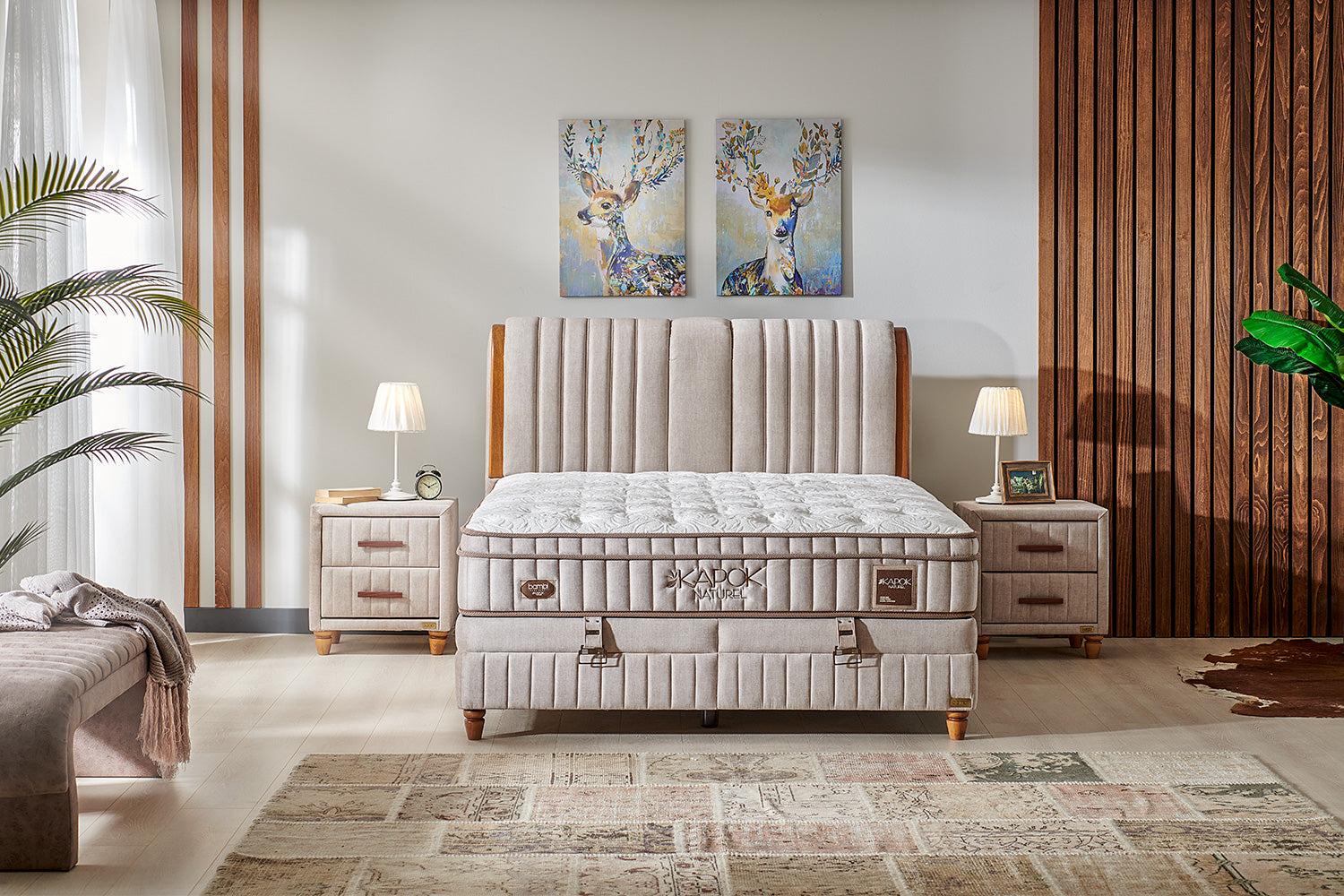 Bambi Yatak Bambi Bett Kapok Boxspring 1 x Bambi Kapok Nachtkommode rechte Seite des Bettes Bild 1