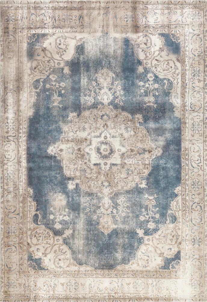 Kurzflorteppich Hikina 100 Blau 140x200 cm Bild 1