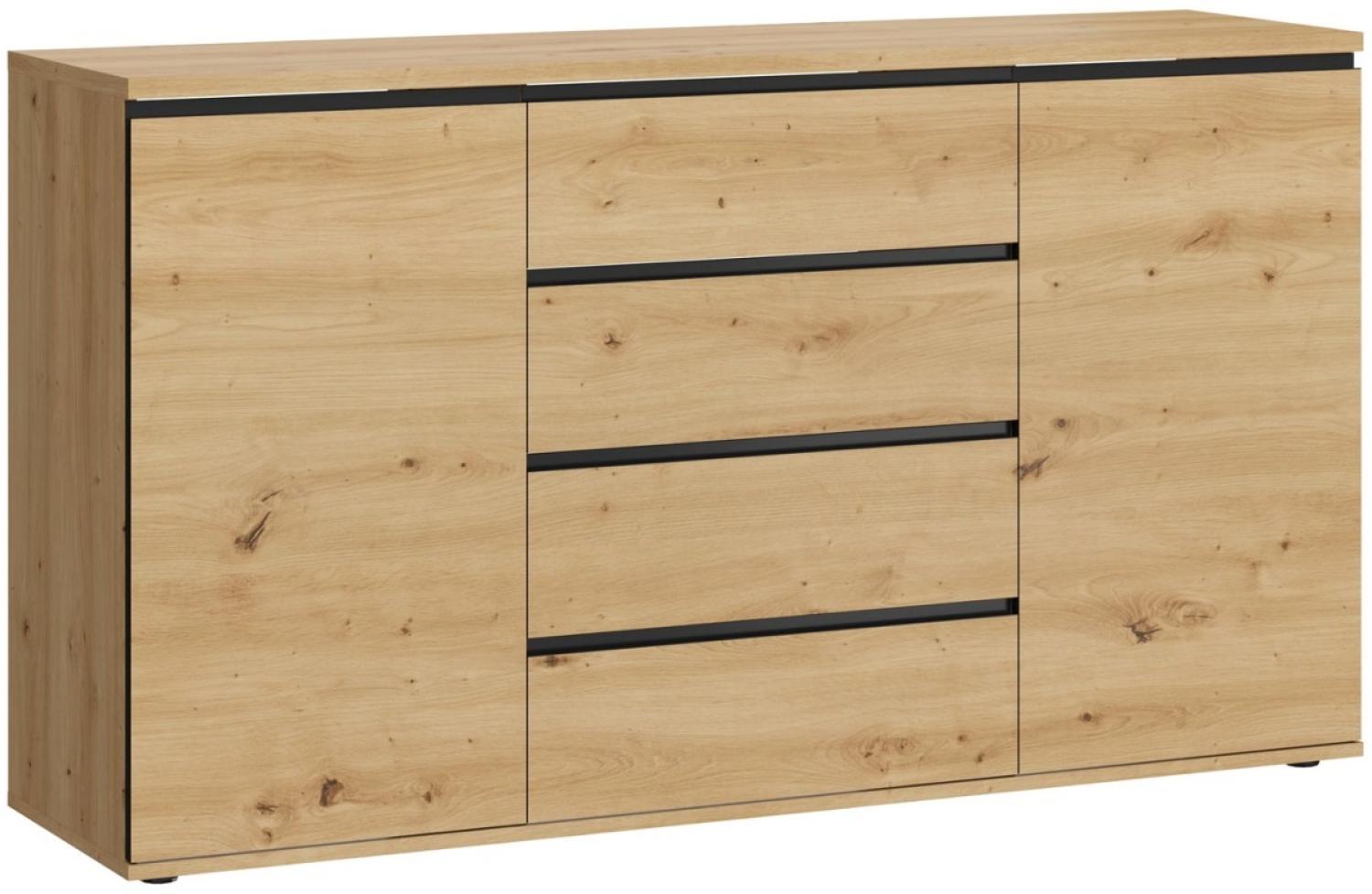 Küchenschrank Hochschrank 60cm Korpus- & lackierte Frontfarbe wählbar (RI-D14/DL/60/207) Bild 1