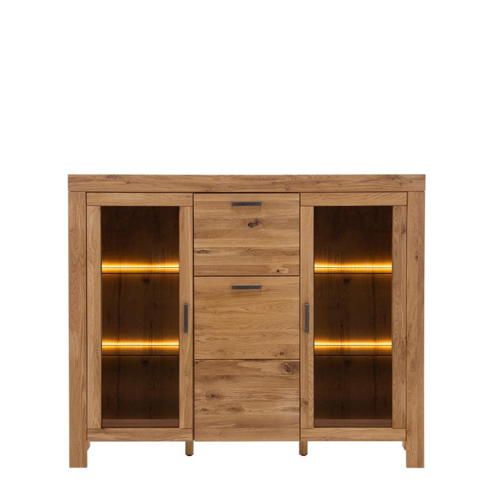 Highboard mit 3 Türen Eiche teilmassiv Andria Bild 1