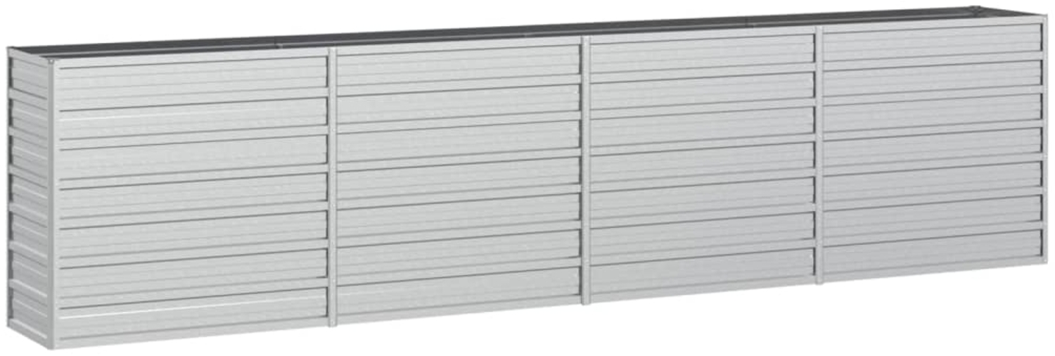 vidaXL Garten-Hochbeet 320x40x77 cm Verzinkter Stahl Silber 316891 Bild 1