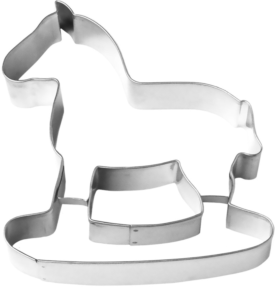 Birkmann Lebkuchen-Ausst. Schaukelpferd Edelstahl 14,5 cm Bild 1
