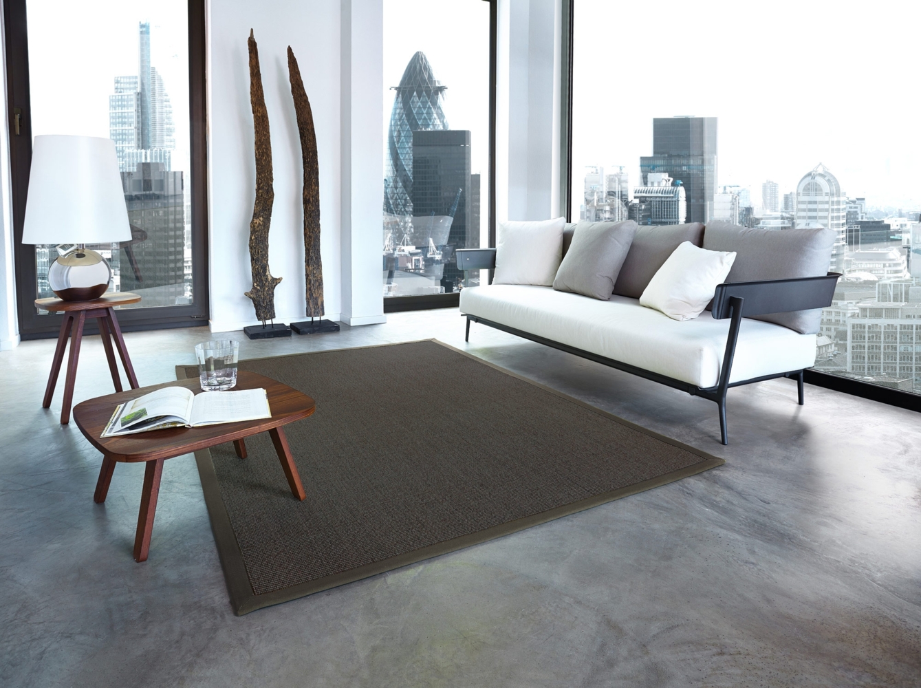 Sisal Premium Teppich ASTRA Manaus lava/granit 250x300cm Bild 1