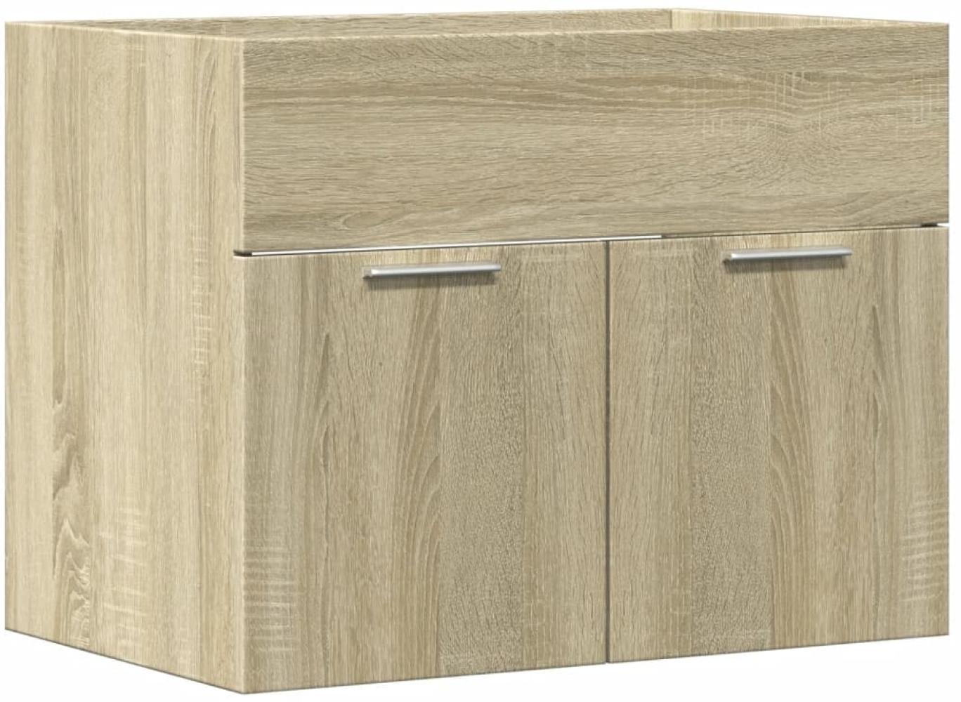 vidaXL Waschbeckenunterschrank Sonoma-Eiche 60x38,5x46cm Holzwerkstoff 856207 Bild 1