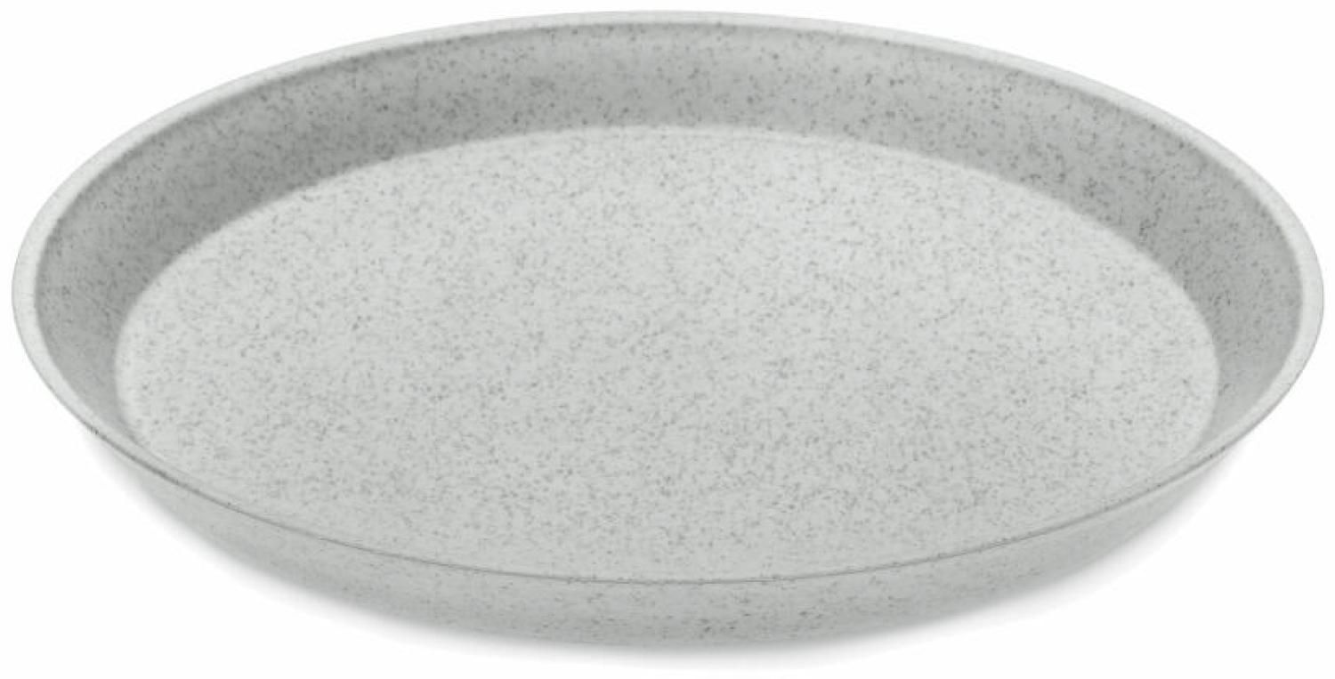 Koziol Kleiner Teller Connect, Speiseteller, Servierteller, Thermoplastischer Kunststoff, Organic Grey, 20,5 cm, 3100670 Bild 1