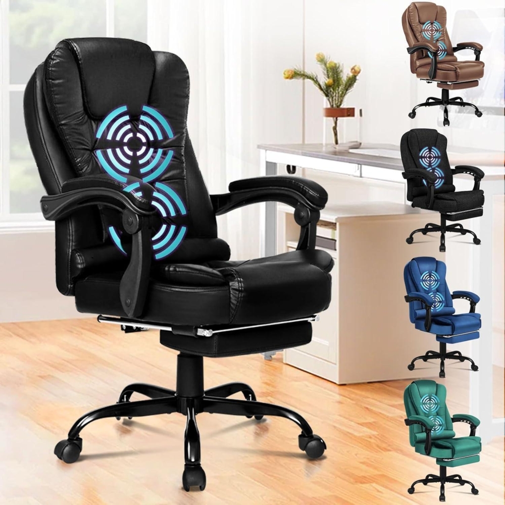 Ergonomischer Massage Bürostuhl mit Fußstütze SGS Gasdruck Neigung Gaming Stuhl Bild 1