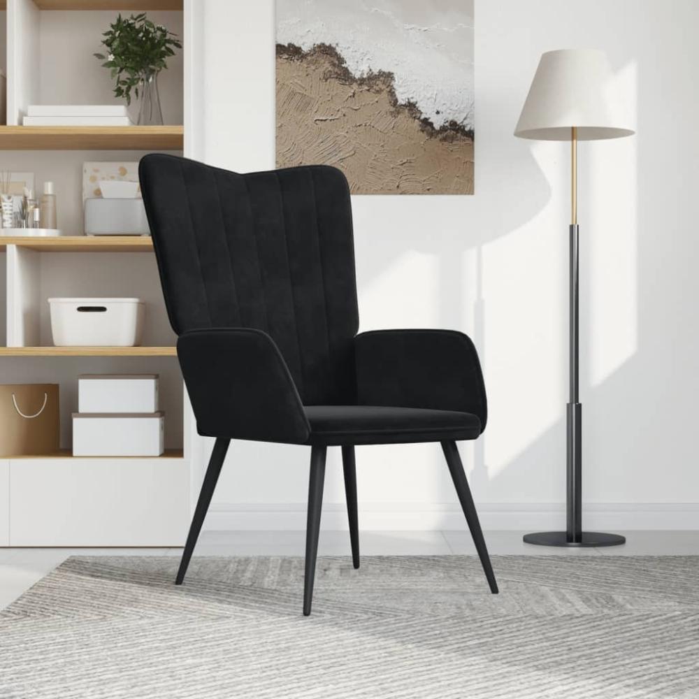 vidaXL Relaxsessel Schwarz Samt 327683 Bild 1