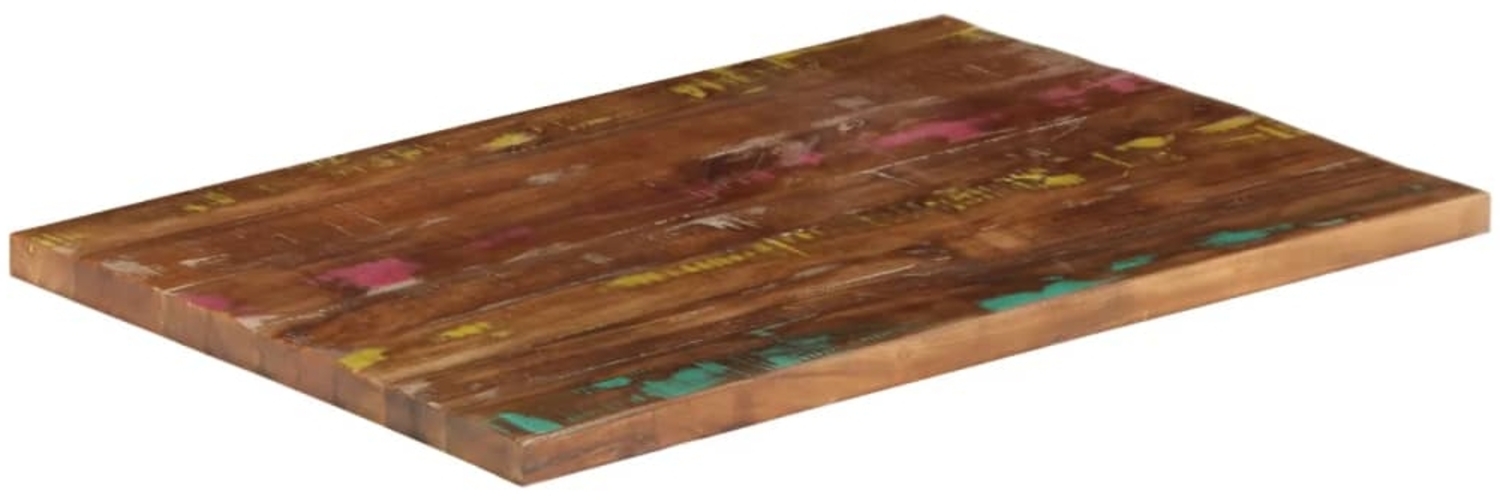 vidaXL Tischplatte 80x50x3,8 cm Rechteckig Altholz Massiv 371123 Bild 1