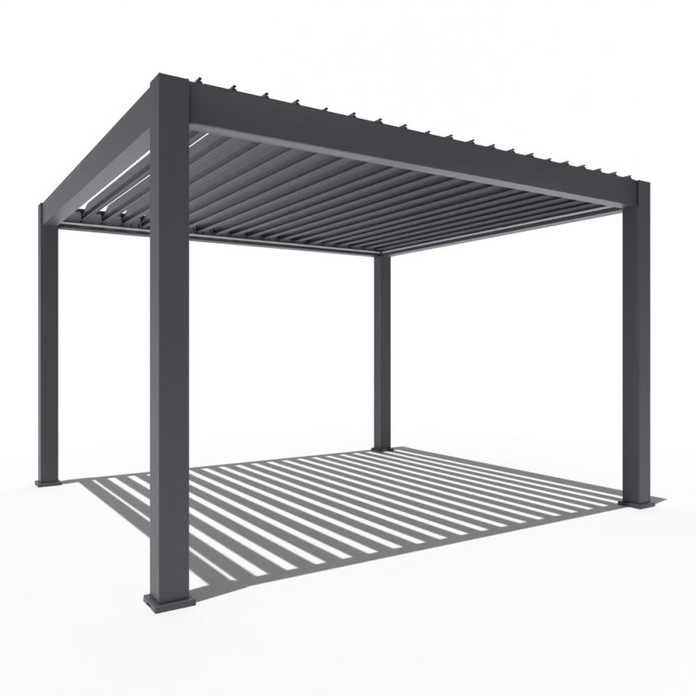 Weide Prestige Pergola | Aluminium Lamellendach | 3,6 x 4 M | Inkl. LED & 4x Sonnenrollo | Anthrazit Bild 1