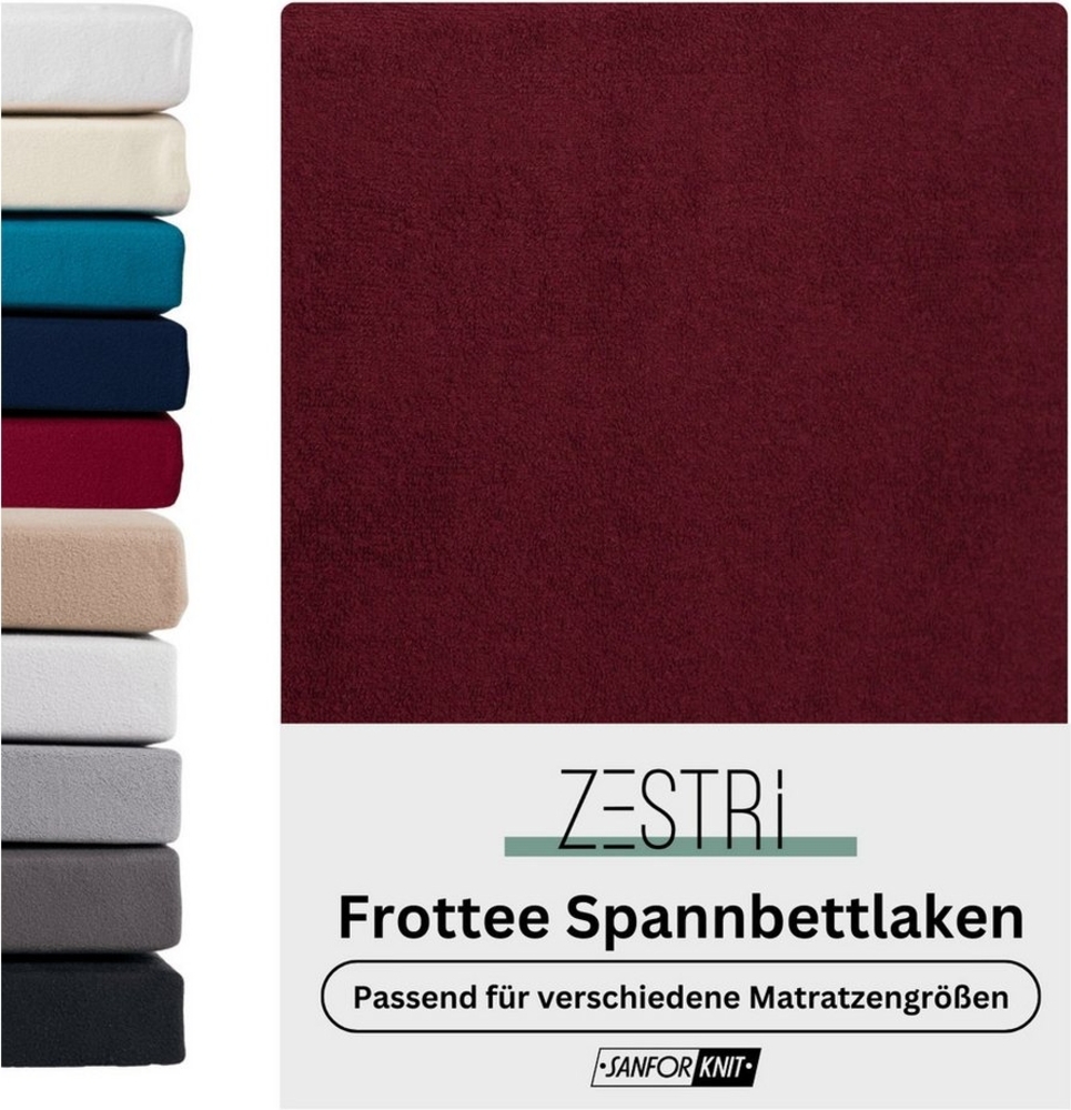 Zestri Spannbettlaken FROTTEE 90x200 100x200 140x200 160x200 180x200 200x200 cm Bettlaken, Gummizug: rundum, Spannbettbezug Bettbezug Laken, winter weich flauschig Bild 1