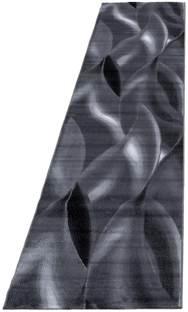 Kurzflor Teppich Pago Läufer - 80x300 cm - Schwarz Bild 1