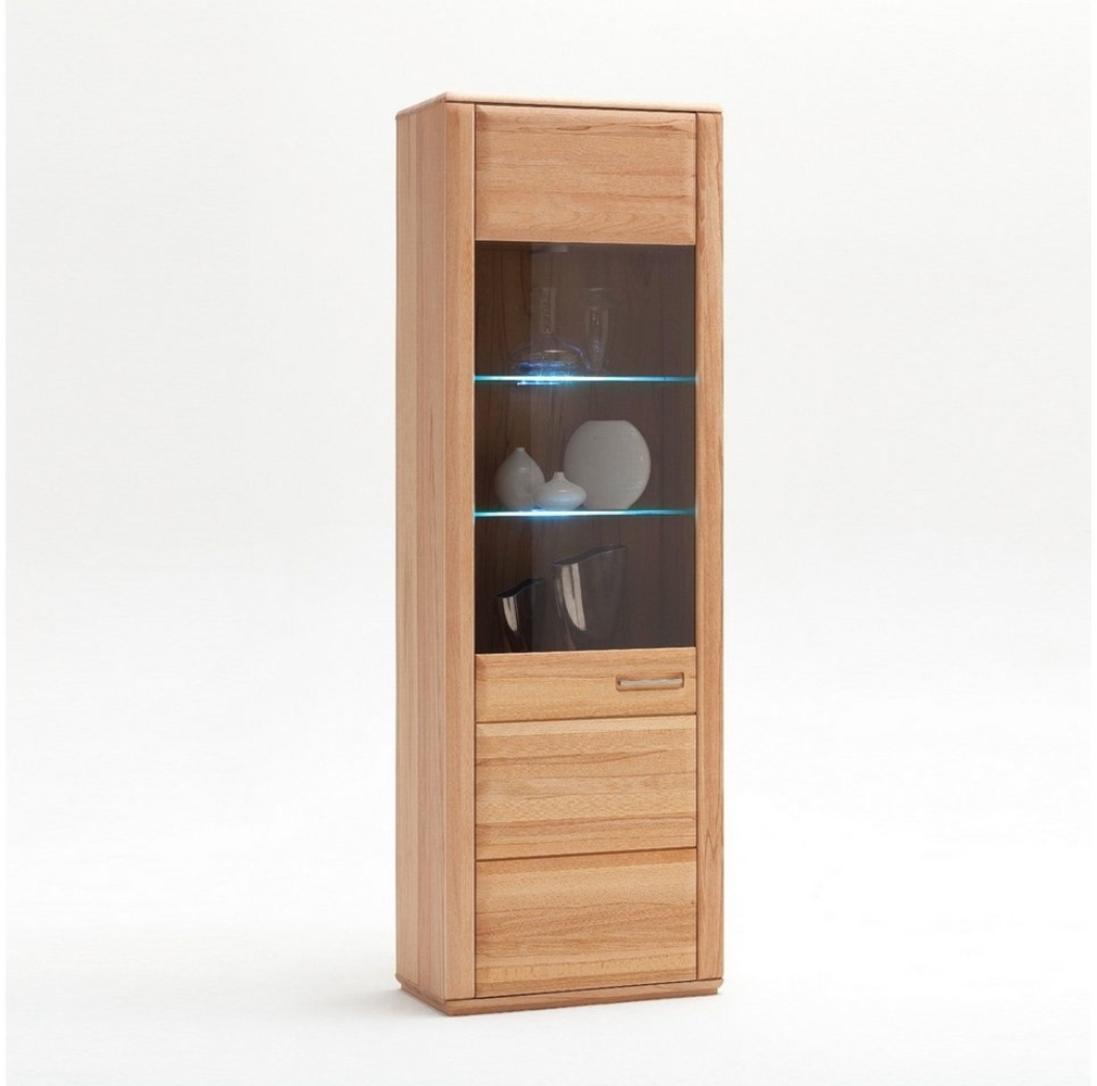 Empinio24 Standvitrine Sanremo Breite 69 cm, Kernbuche teilmassiv, mit 1 Tür links Bild 1