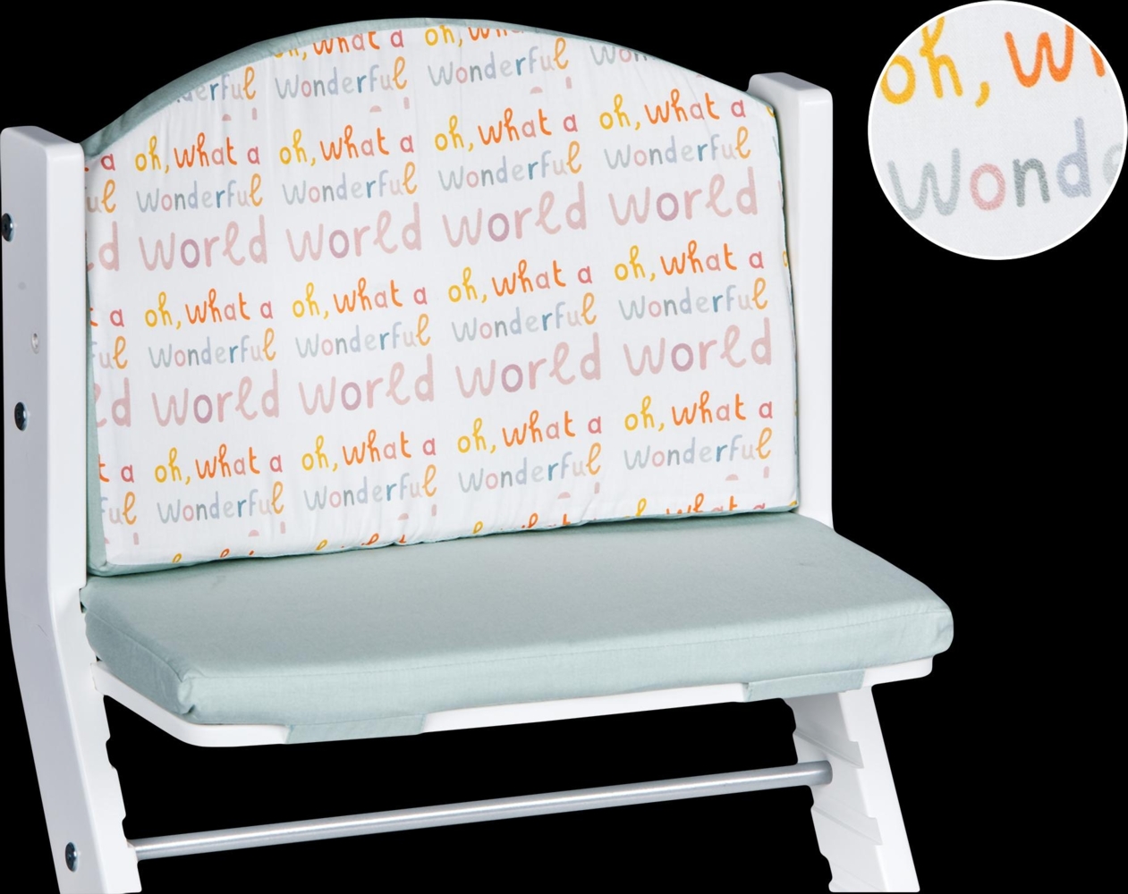 tiSsi® Sitzpolster / Sitzverkleinerer Hochstuhl mint wonderful world Bild 1