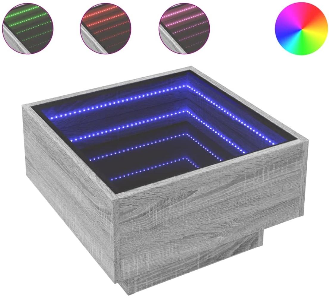 vidaXL LED-Couchtisch Grau Sonoma 50x50x30 cm Holzwerkstoff 847509 Bild 1