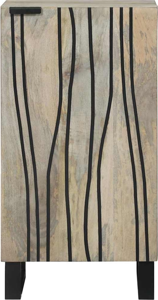 vidaXL Sideboard, massives Mangoholz Weiß, 40 x 33 x 75 cm Bild 1