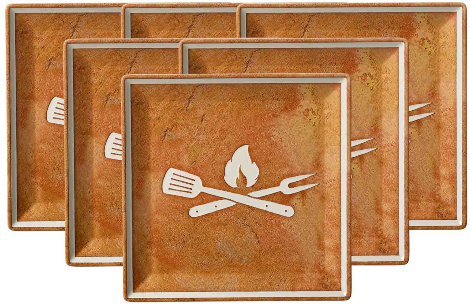 Ritzenhoff & Breker Rusty Dessertteller 21 x 21 cm 6er Set Bild 1