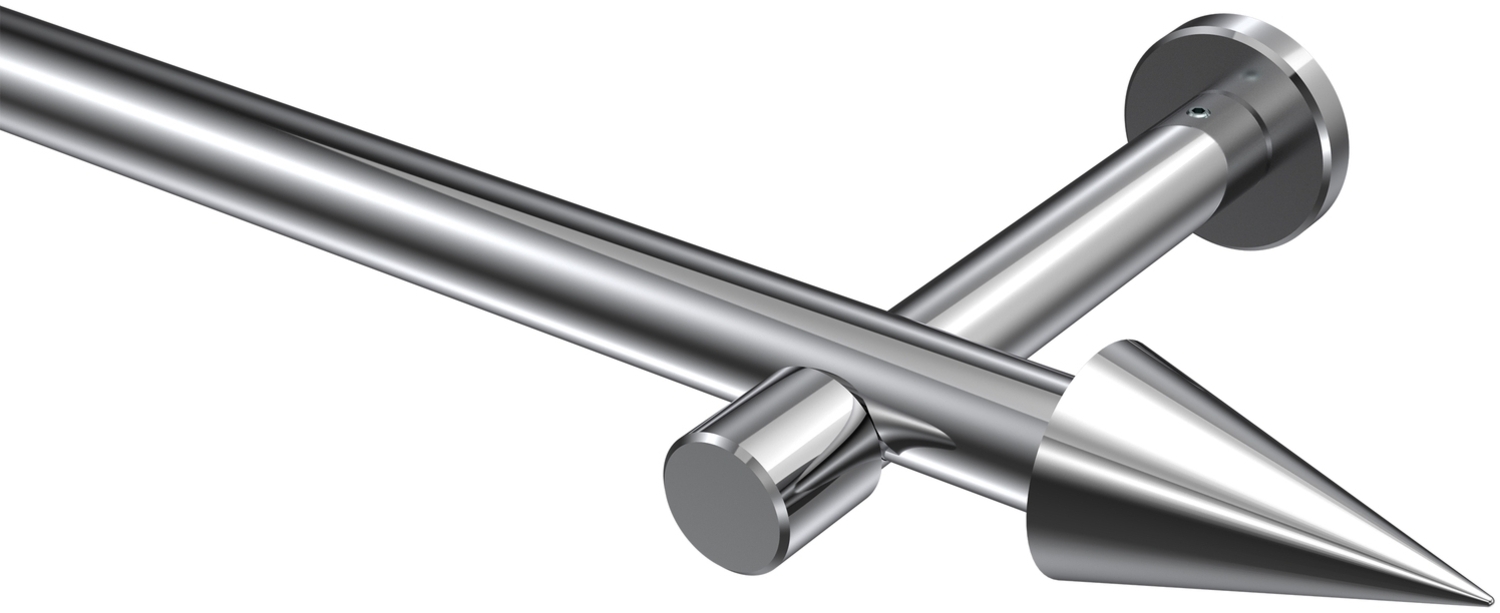 Gardinenstangen-Set Prestige Savio 120 cm, 1-läufig (ohne Ringe), 20 mm Ø Chrom Bild 1