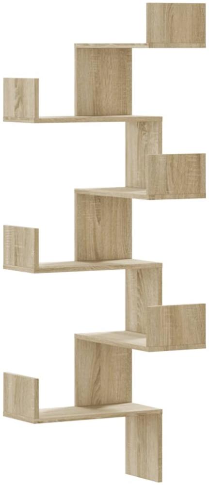 vidaXL Wand-Eckregal Sonoma-Eiche 45x45x147 cm Holzwerkstoff 852638 Bild 1