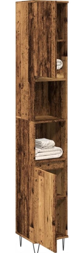 vidaXL Badschrank Altholz-Optik 30x30x190 cm Holzwerkstoff 857199 Bild 1