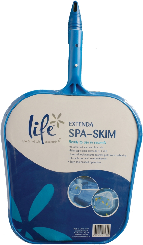 Life Extenda Spa-Skim Skimmer Laubkescher mit Teleskopstange Kescher für Whirlpools Bild 1