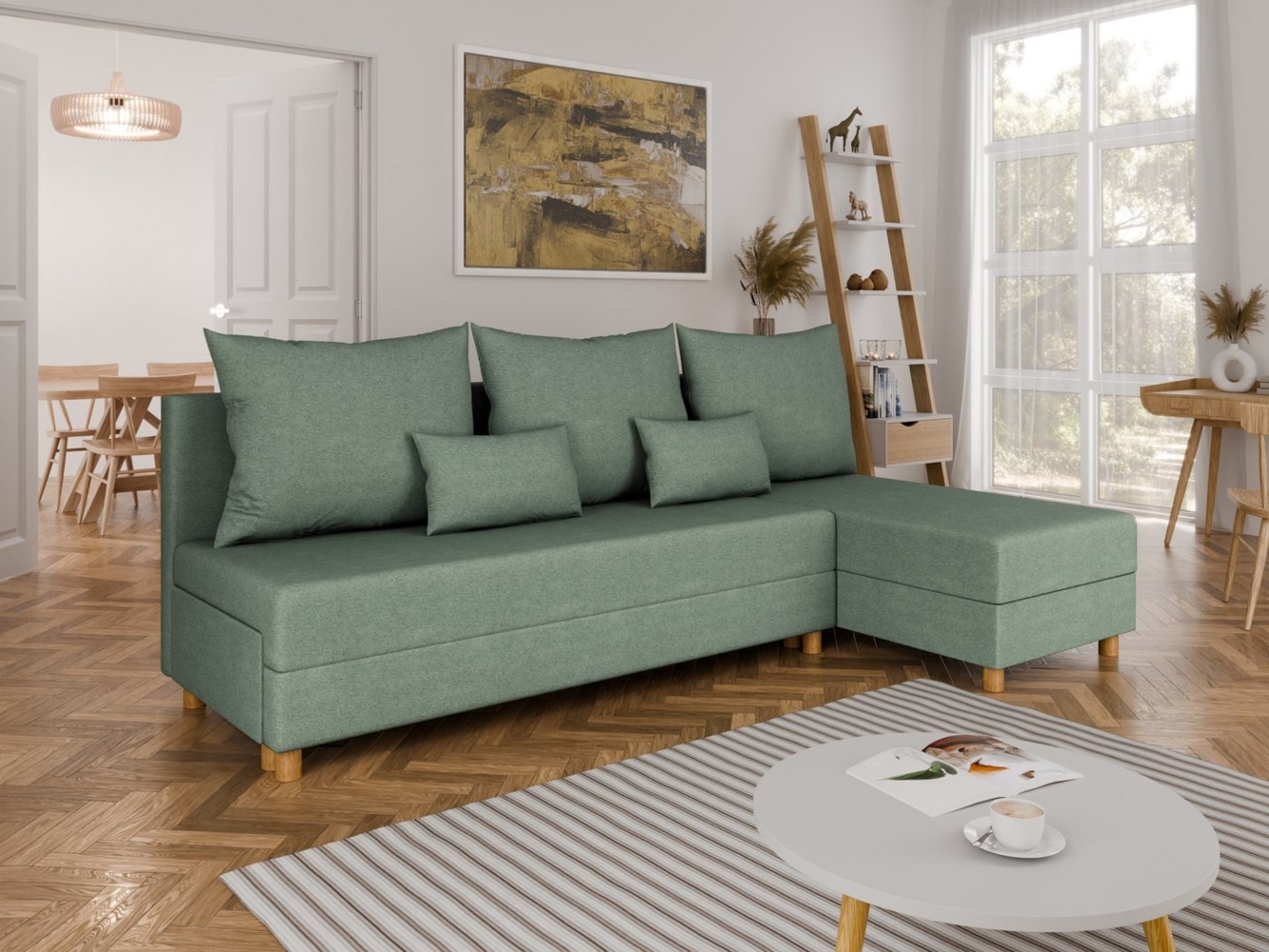 PANDA MÖBEL GmbH Ecksofa Ecksofa L-Form LELLICE- links oder rechts montierbar Bild 1