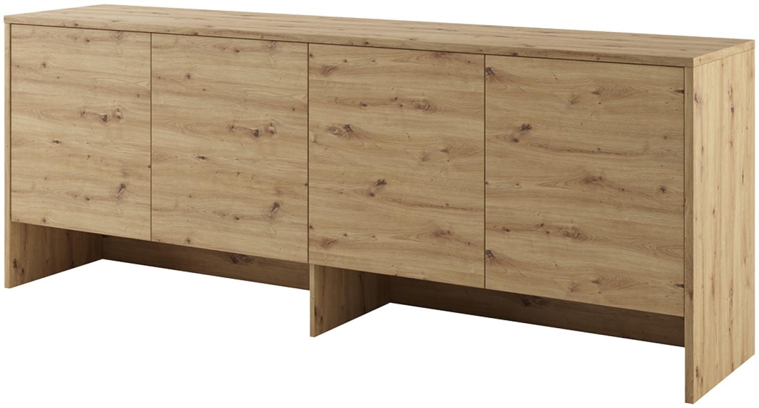 MEBLINI Hängeschrank für Horizontal Schrankbett Bed Concept - Wandschrank mit Ablagen und Fächern - Wandregal - BC-10 für 120x200 Horizontal - Artisan Eiche Bild 1