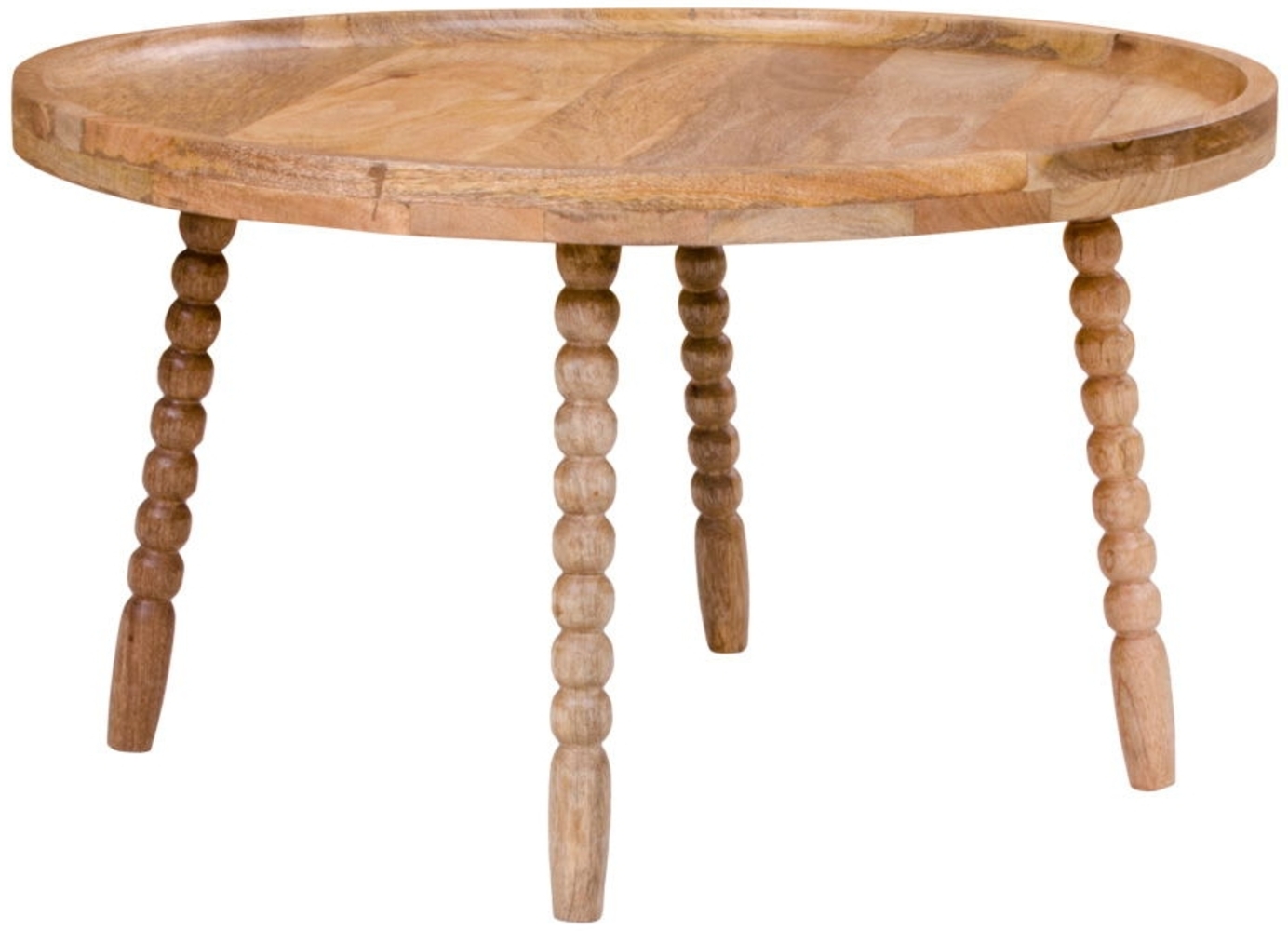 Couchtisch, mango natur, ø60x35 cm Bild 1