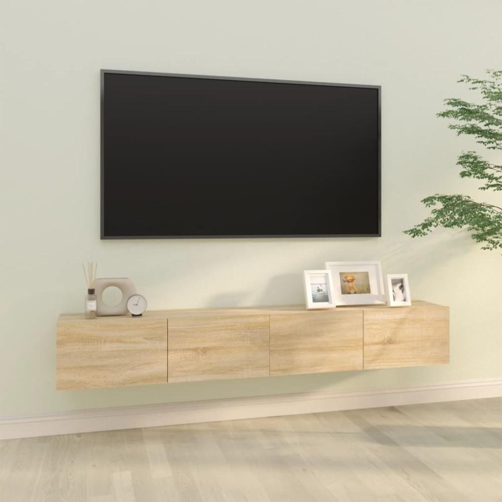 vidaXL TV-Wandschränke 2 Stk. Sonoma-Eiche 100x30x30 cm Holzwerkstoff 804547 Bild 1