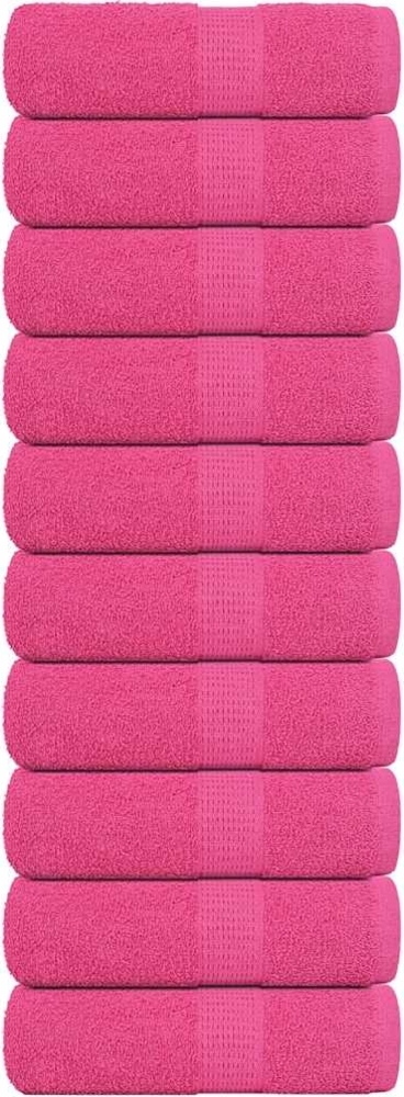 vidaXL Gästetücher 10 Stk. Rosa 30x50 cm 360 g/m² 100% Baumwolle 137045 Bild 1