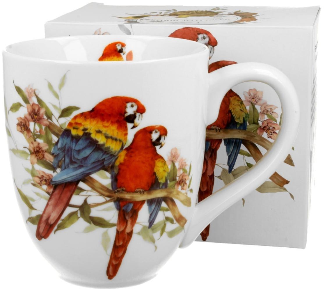 DUO ANIMALS XXL Becher 1000 ml SCARLET MACAW New Bone China Porzellan Bild 1