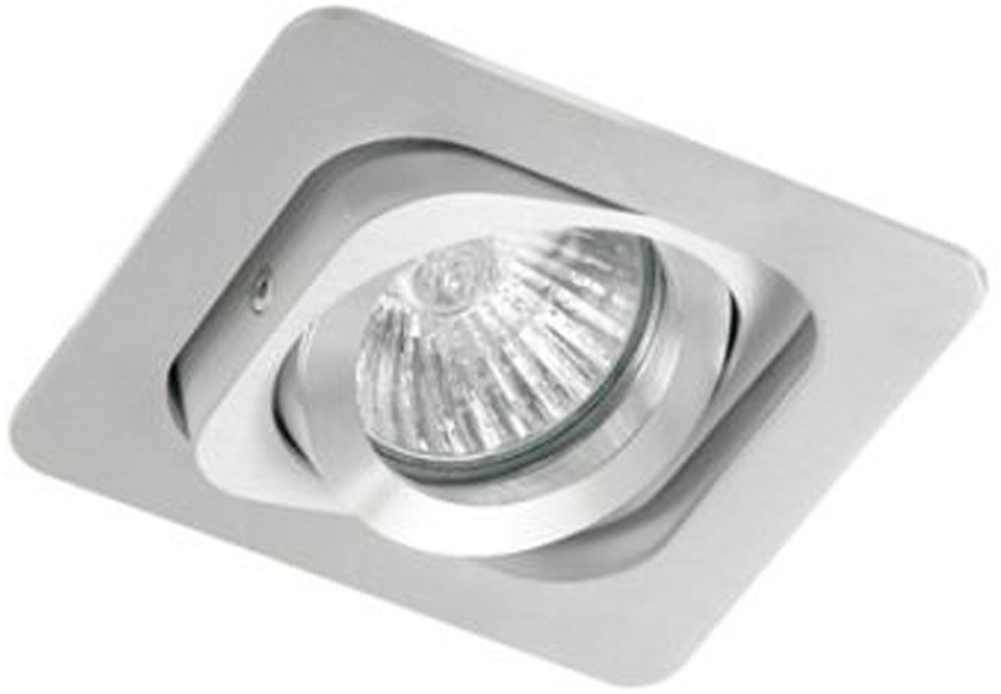 Einbauleuchte eckig aus Aluminium, schwenkbar, inkl. 50W GU10Leuchtmittel, NORAH Bild 1