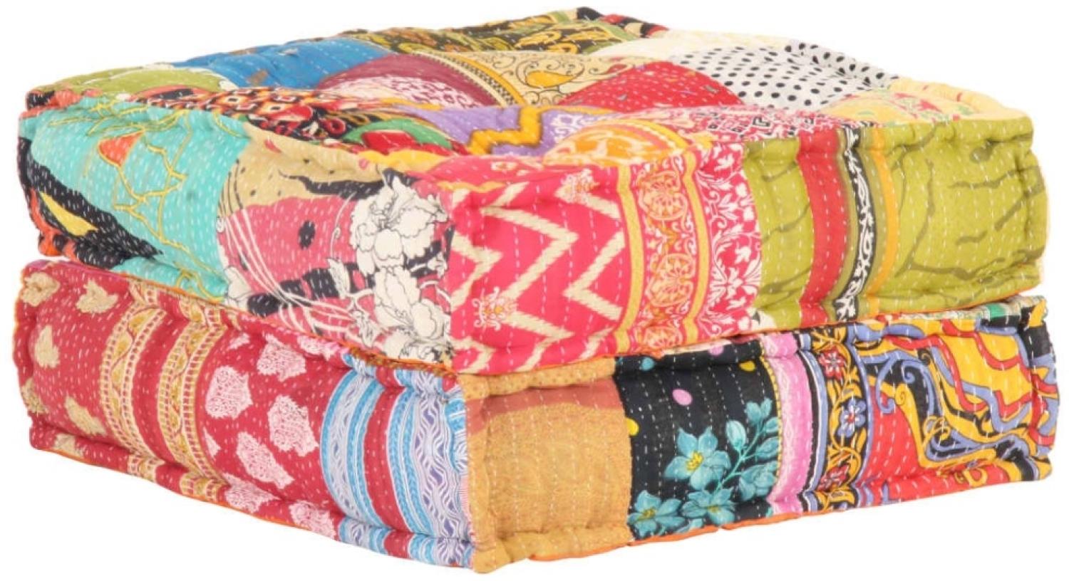 vidaXL Pouf 60x70x36 cm Patchwork Stoff 287707 Bild 1