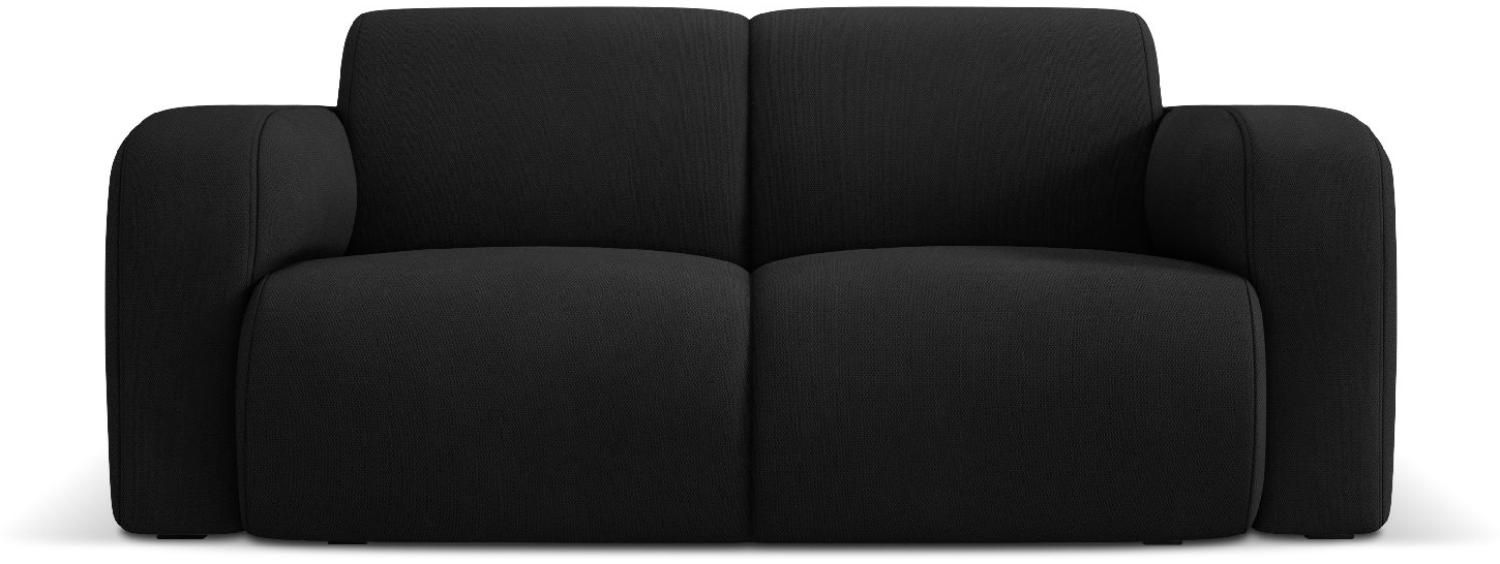 Micadoni Boucle Sofa Molino 2-Sitzer Strukturierter Stoff Schwarz Bild 1