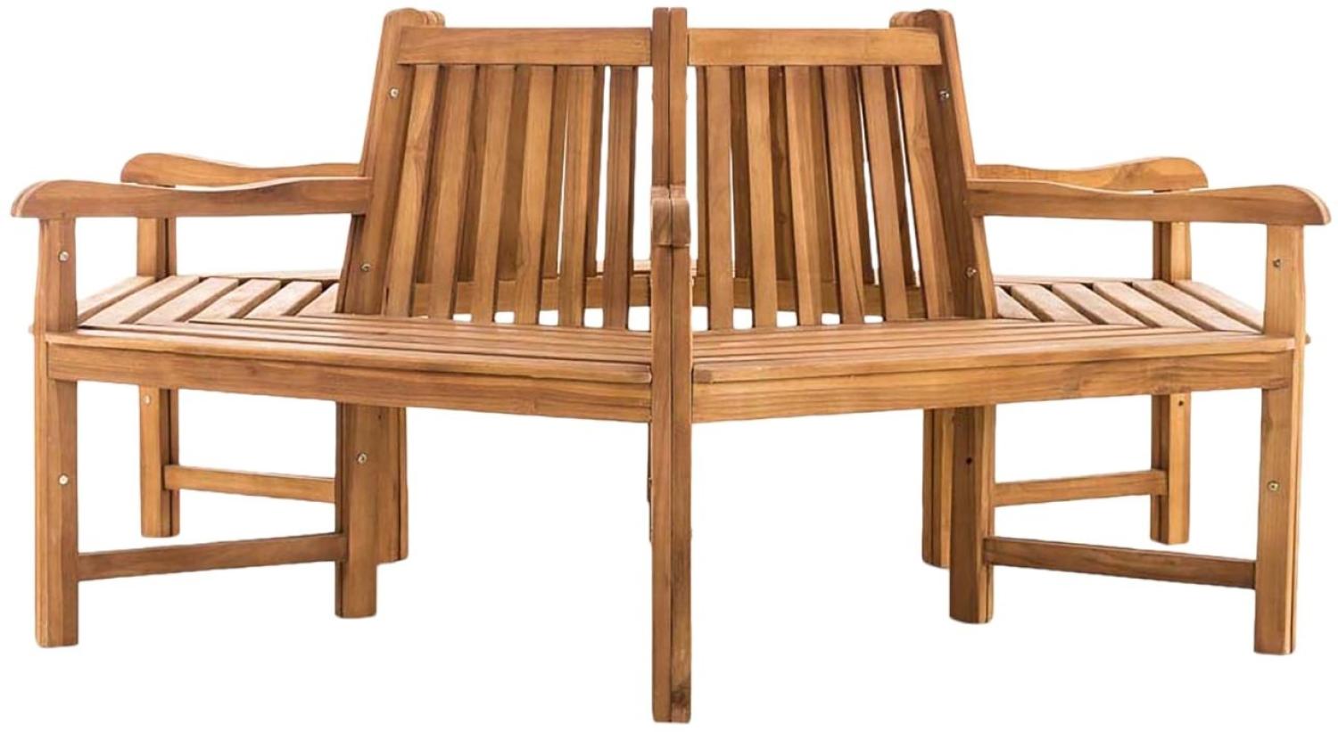 Baumbank Sonja mit Armlehnen 200 cm teak Bild 1