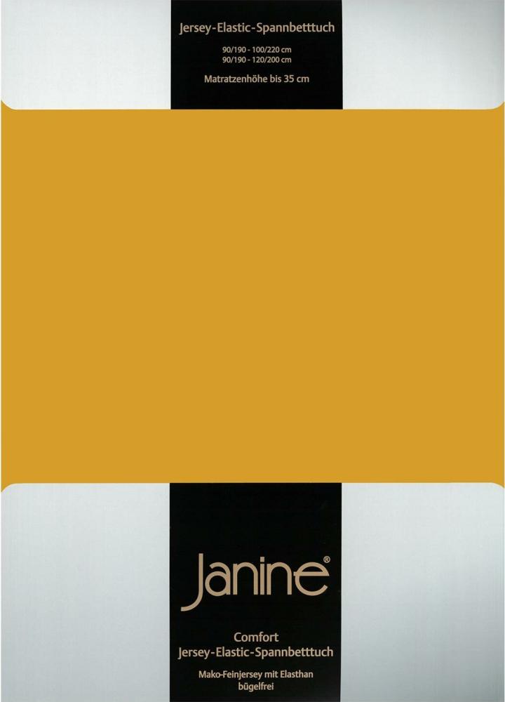 Janine Jersey Elastic Spannbetttuch|90x190 cm - 100x220 cm| honiggold Bild 1