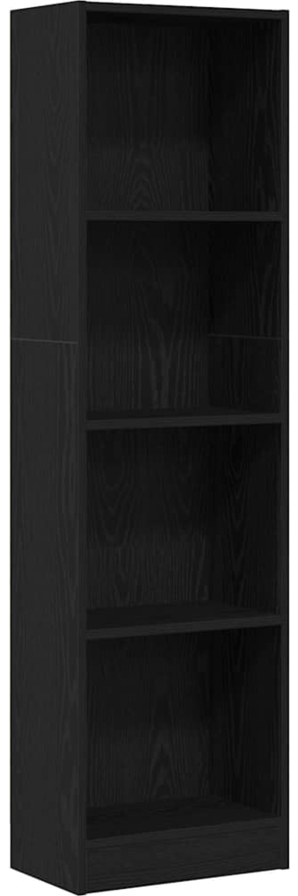 vidaXL Bücherregal Schwarz Eichen-Optik 40x24x143 cm Holzwerkstoff 862453 Bild 1