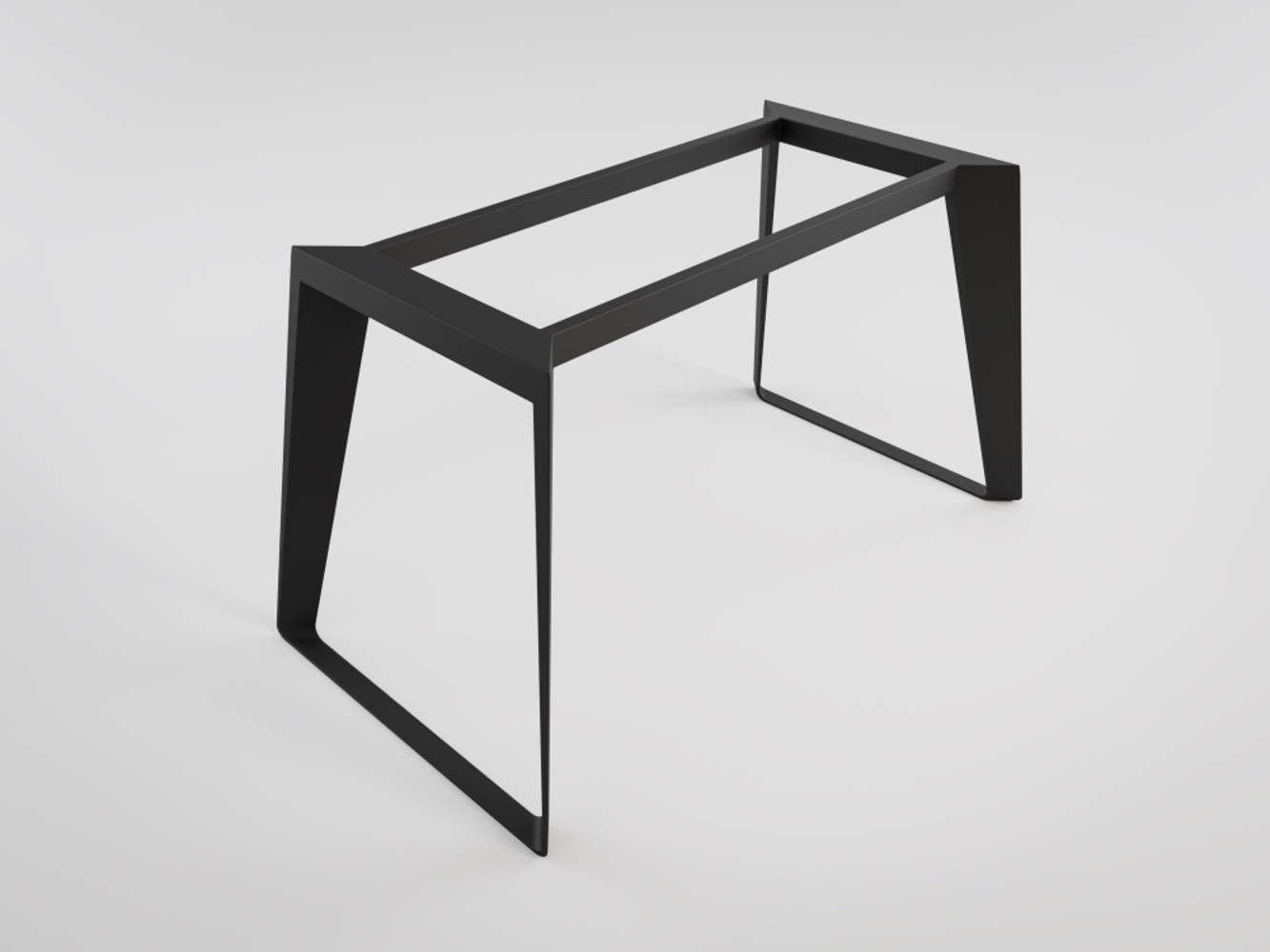 Designer Tischgestell Florint DIY Esszimmer Tischgestell aus Metall schwarz : Schwarz Bild 1