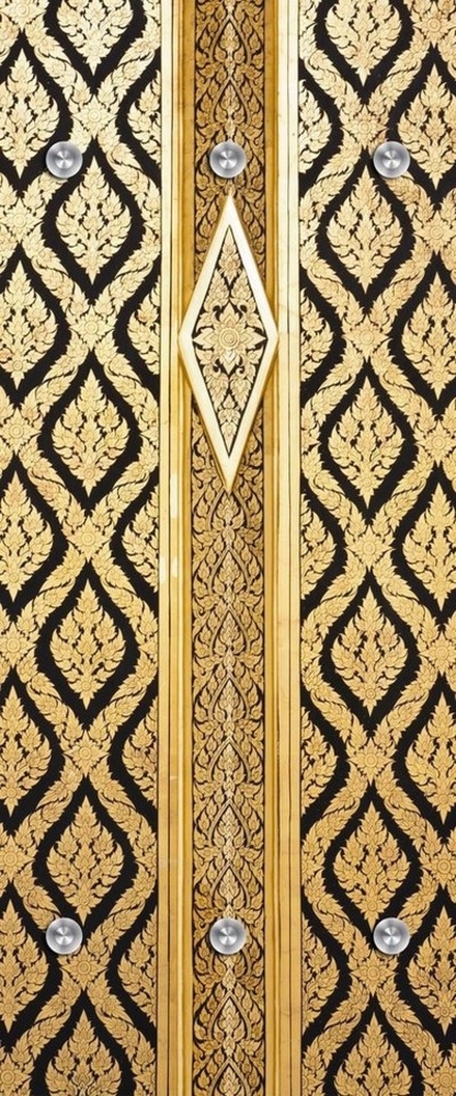 queence Wandgarderobe Thai Tempel - Gold - Garderobe aus hochwertigem Acrylglas (1 St), 50x120 cm - mit Edelstahlhaken Bild 1