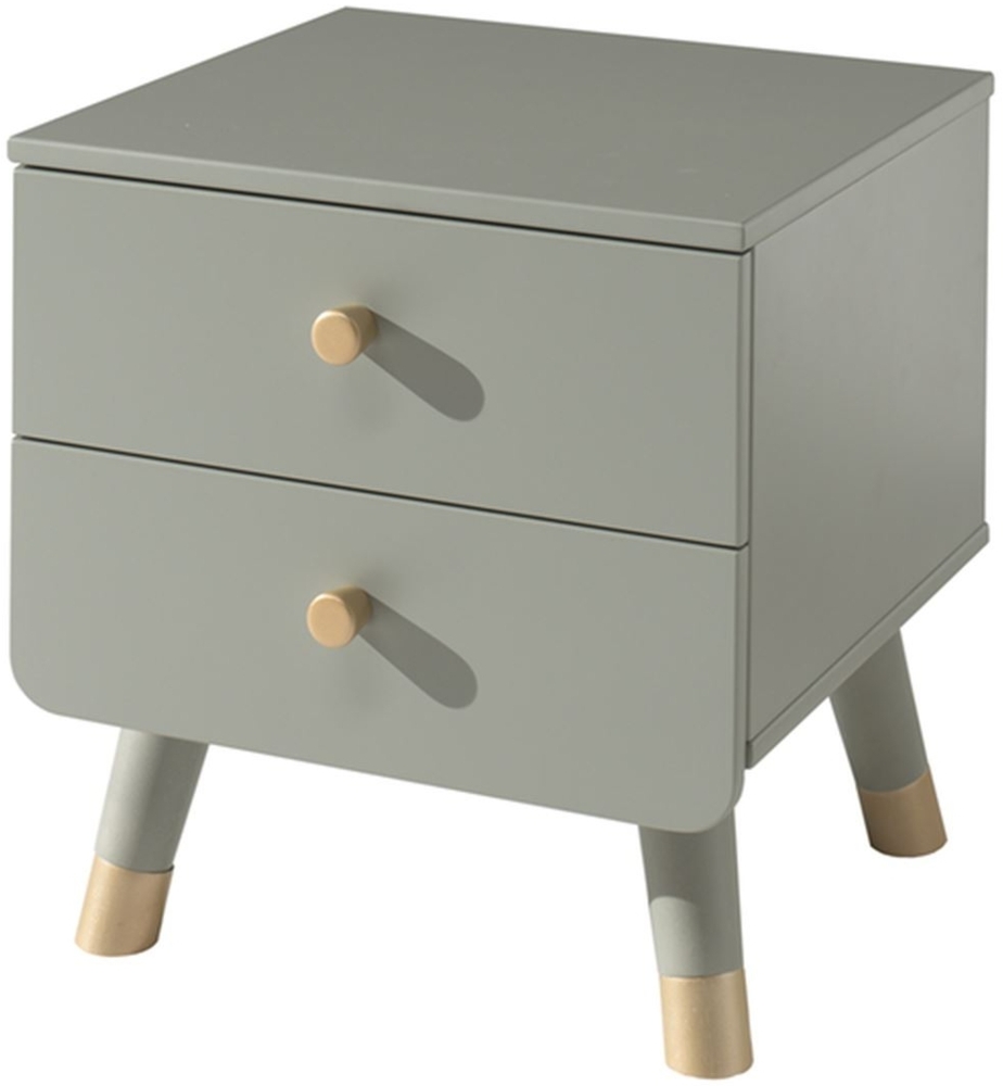 Nachtkonsole Kamillah 43x40x45 Nachtkommode MDF Olive Grün Bild 1