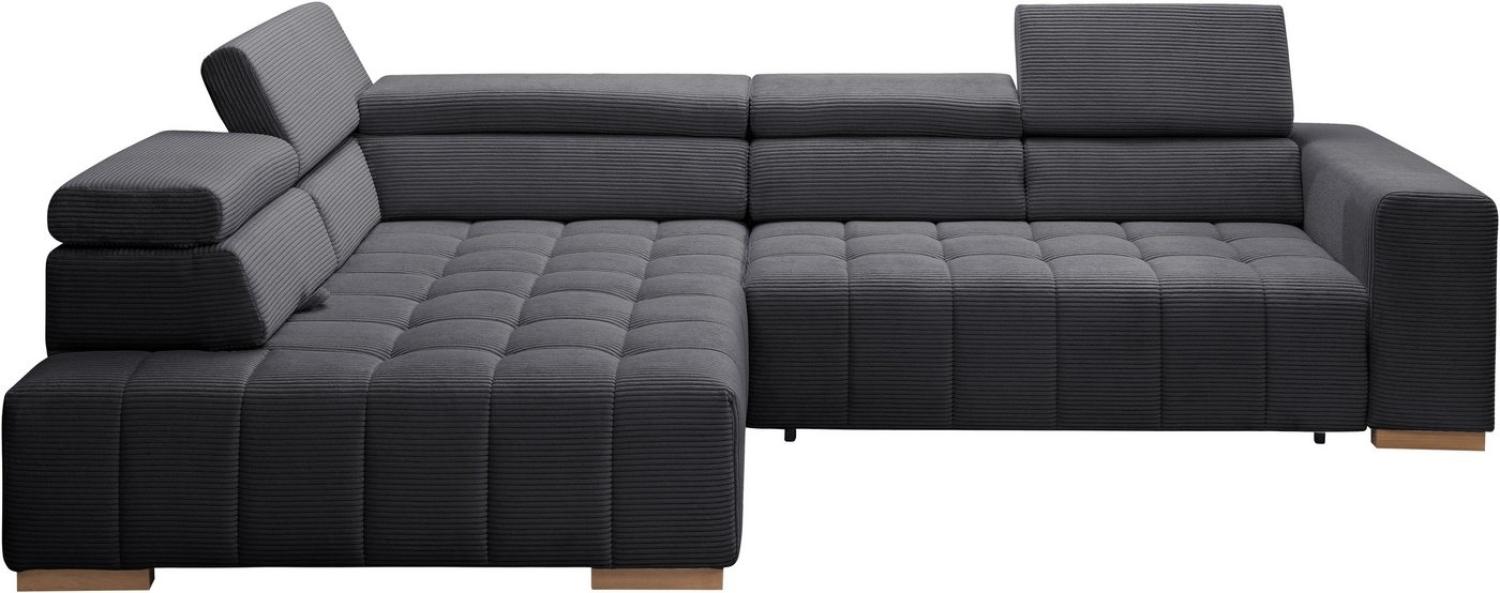 exxpo - sofa fashion Ecksofa Elianos, hoher Sitzkomfort, aufwendige Kreuzsteppung im Sitz, L-Form, inkl. Kopfteil- und Sitztiefenverstellung, wahlweise mit Bettfunktion Bild 1