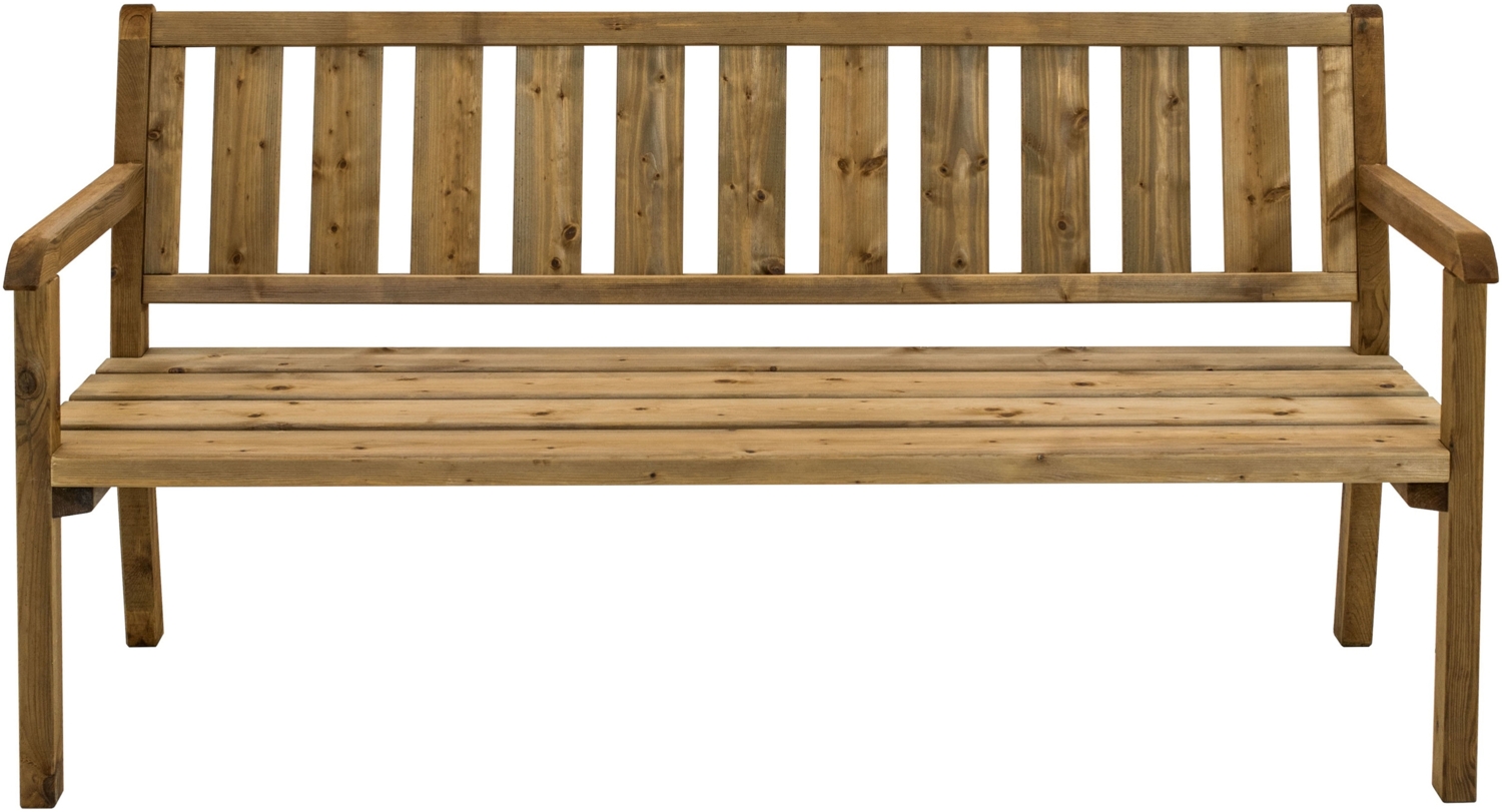 AXI Charlotte Gartenbank aus Holz in Braun Parkbank / Holzbank für den Garten mit Rückenlehne für 3 Personen | Braun | Holz | 170.00 cm Bild 1