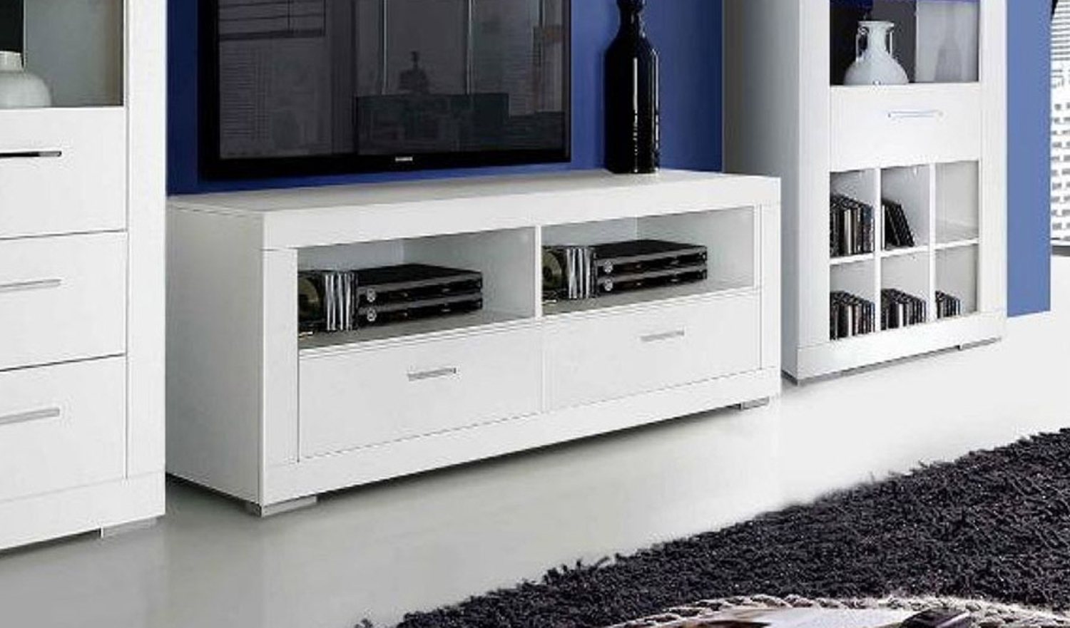 Lowbaord TV-Unterschrank 156cm weiß matt Bild 1