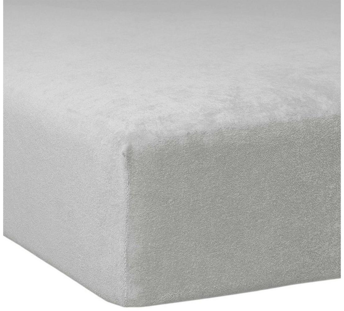 Traumschlaf Flausch Biber Boxspring Matratzen Spannbettlaken, Platin, 90x190 cm Bild 1