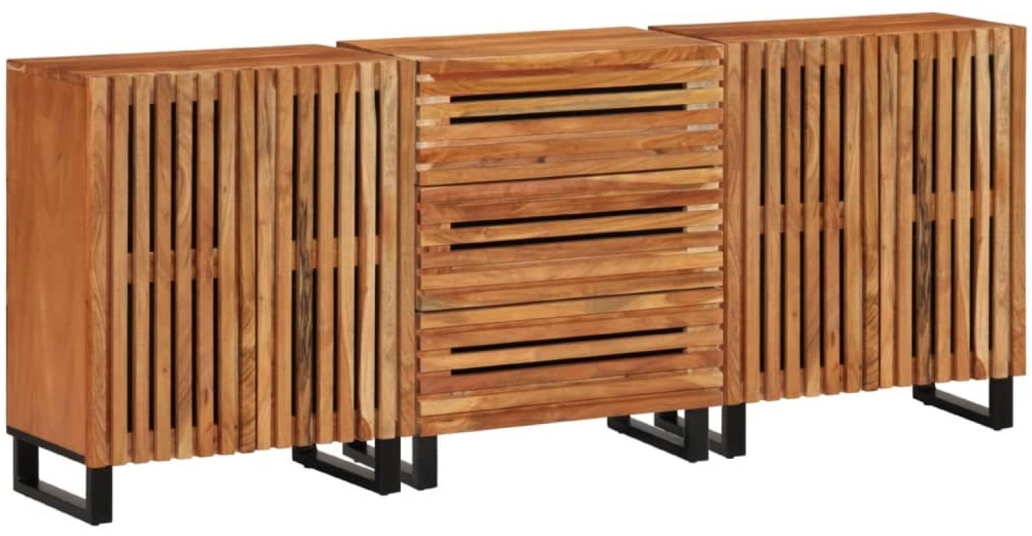 vidaXL Sideboard 3 Stk. 60x34x75 cm Massivholz Akazie 3217081 Bild 1