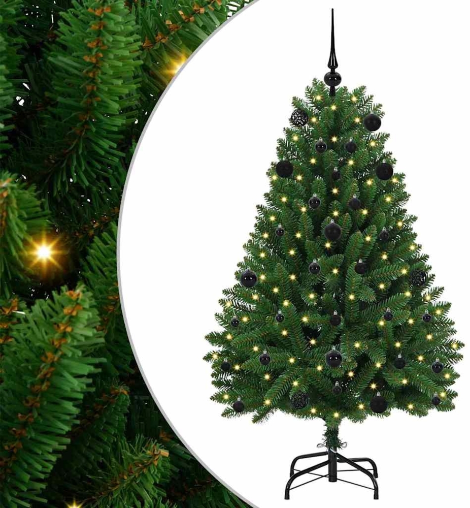 vidaXL Künstlicher Weihnachtsbaum Grün 150 cm PVC und Metall 3395677 Bild 1