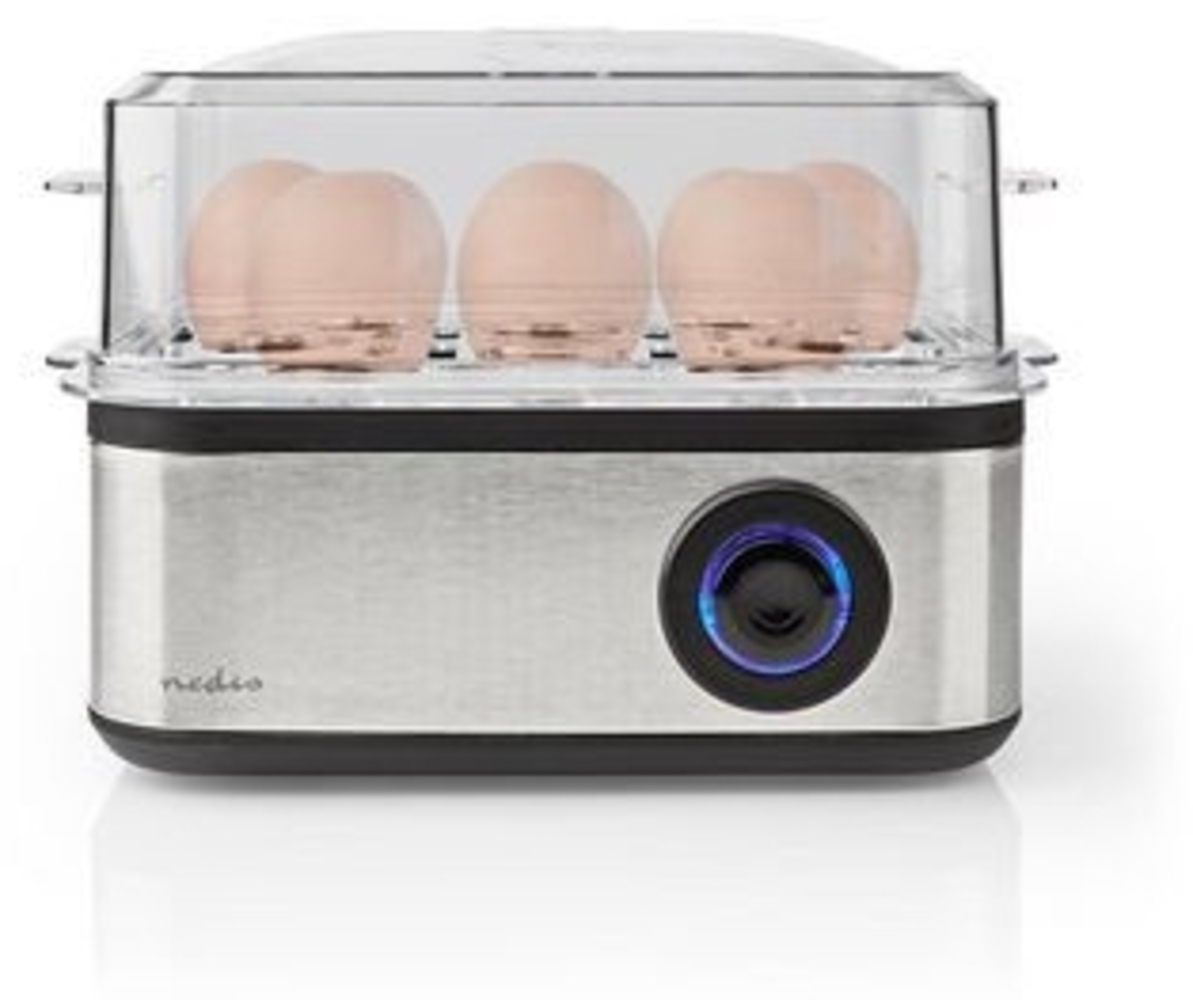 NEDIS Eierkocher f. 8 Eier Messbecher alu-sw KAEB130EAL Bild 1